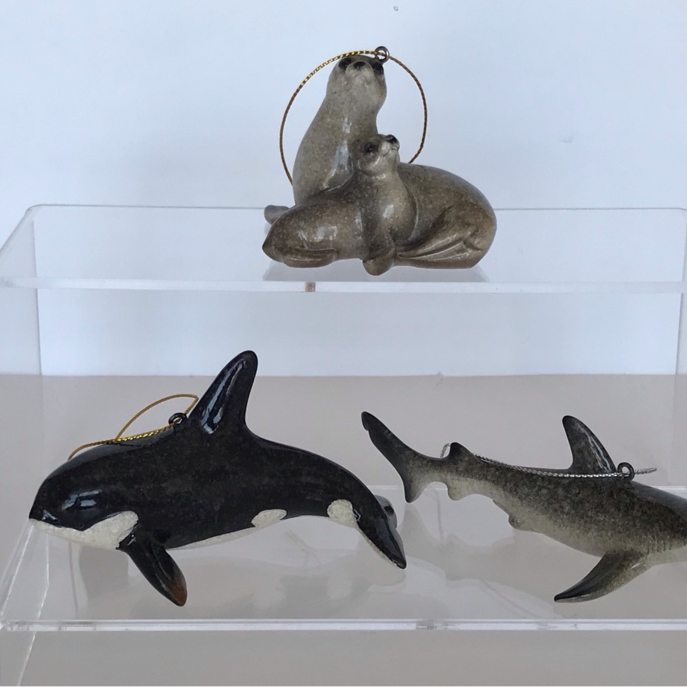 Elegant Marine Animal Ornaments Set